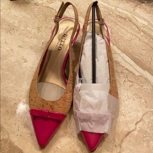 Ditto by Van Eli - STUNNERS. Cork slingbacks!